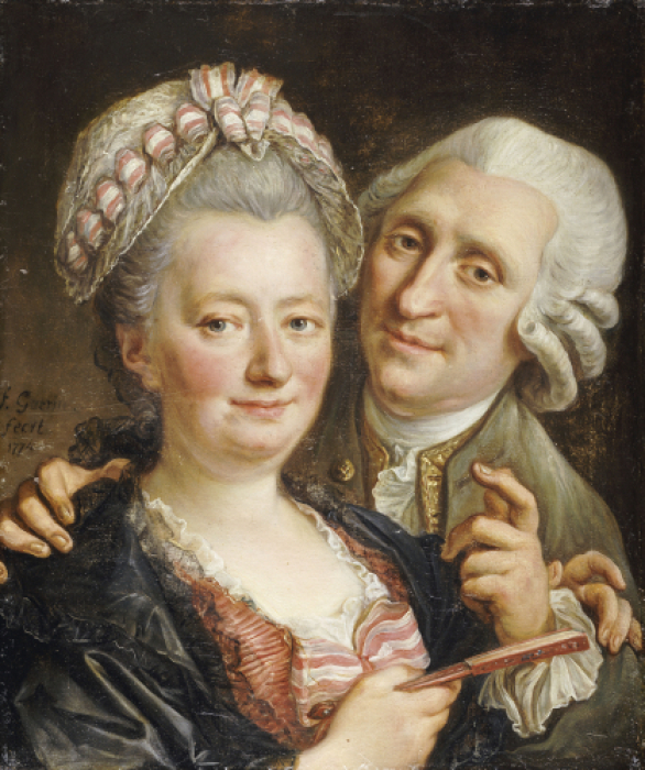 Portrait Of A Gentleman And His Wife by Francois Guerin
